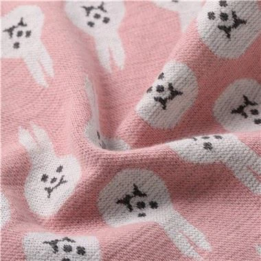 Tejido de punto jacquard de algodón y elastano