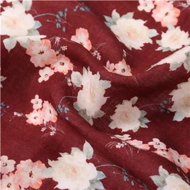 Tela estampada de algodón de ramio